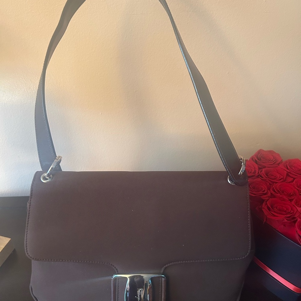 Vintage Ferragamo Brown Shoulder Bag